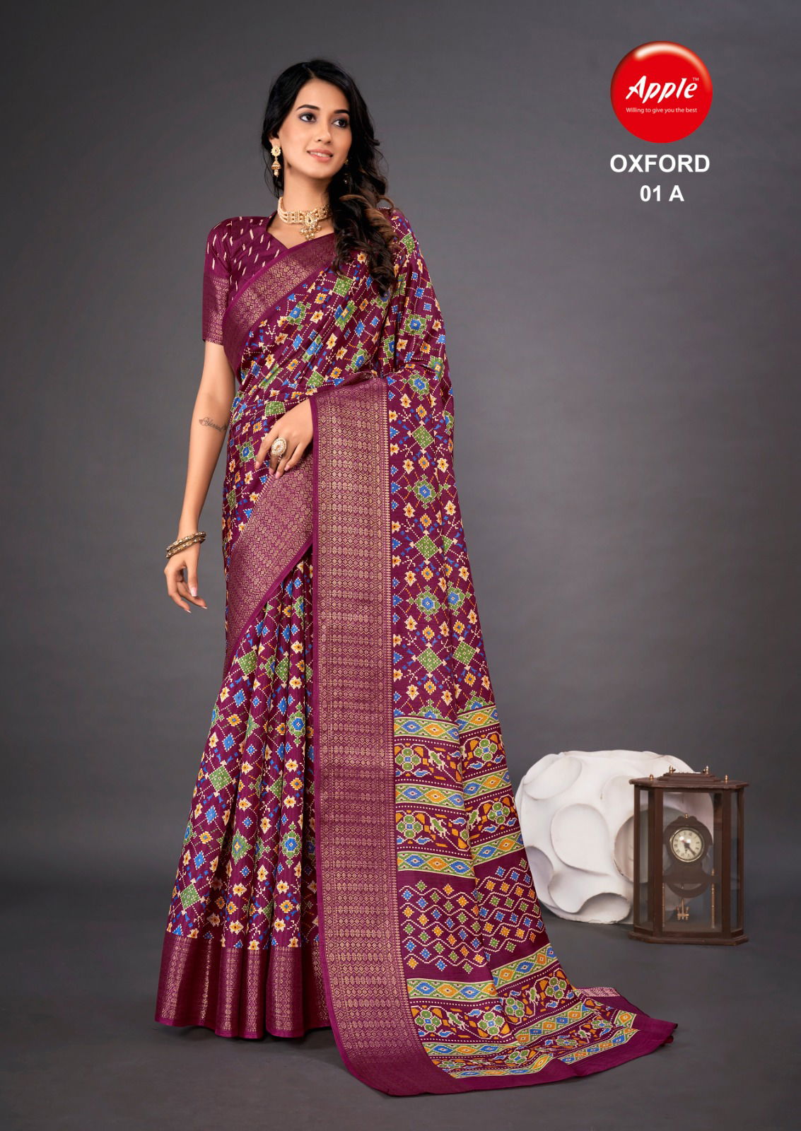 Oxford Vol 1 By Apple Printed Sarees Catalog
